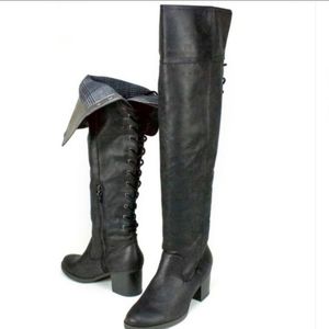 Knee Lace up Back Boots